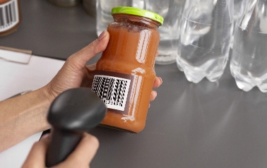 Barcode on food jar